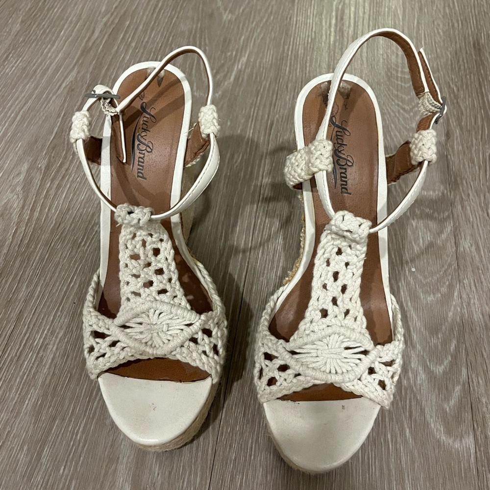 Lucky Brand Cream Wedges🤍